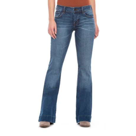 low rise bell bottom jeans