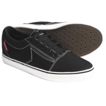 Dekline Belmont Skate Shoes (For Men) in Black/White Stitch Canvas - Closeouts