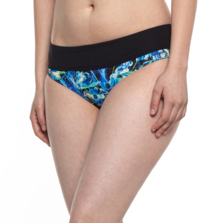 TYR Delphinium Riva Classic Bikini Bottoms - UPF 50+ (For Women) - GREEN/MULTI (M )