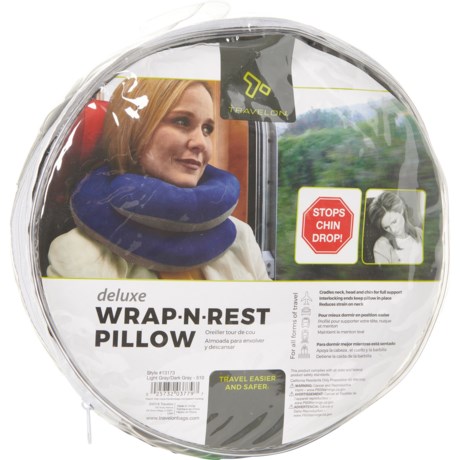 Travelon Deluxe Wrap-n-Rest Travel Pillow - LIGHT GRAY/ DARK GRAY ( )