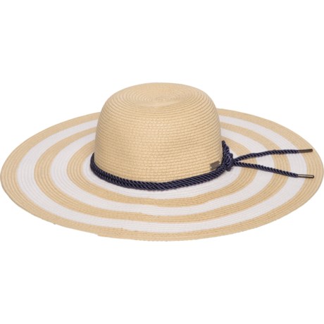 Betmar Demetria Wide Brim Floppy Hat - UPF 50+ (For Women) - WHITE/NATURAL ( )