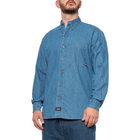 UPC 607645431543 product image for Denim Button-Down Shirt - Long Sleeve (For Men) - STONEWASHED INDIGO BLUE (2XL ) | upcitemdb.com