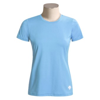 Descente Twirl Shirt - Short Sleeve (For Women) in Azure