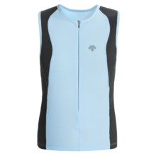 Descente Wave Tri Shirt - Full Zip, Sleeveless (For Men) in Sky - Closeouts