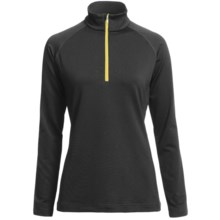 Descente Zoe Ski Zip Turtleneck - Long Sleeve (For Women) in Black/Primrose - Closeouts