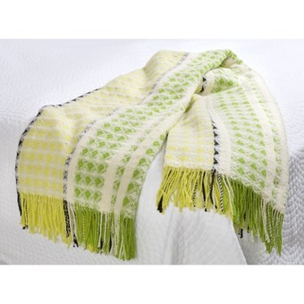 Designers Guild Brooksville Throw Blanket - Merino-Cotton in Lime
