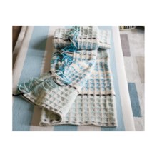 Designers Guild Brooksville Throw Blanket - Merino-Cotton in Turquoise - Closeouts