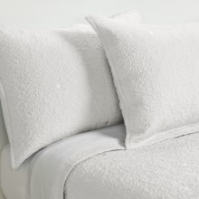 Designers Guild Ondine Matelasse Quilt and Sham Set - Queen, Cotton in White - Closeouts