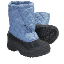 Diamond-Quilted Snow Boots (For Kids and Youth) in Lake/Black - Closeouts