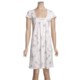 Diamond Tea Jersey Knit Print Gown - Guipupre Lace, Short Sleeve (For Women)