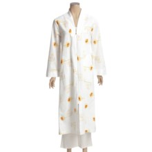 Diamond Tea Linen-Cotton Robe (For Women) in Yellow - Closeouts
