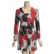 Diamond Tea Nautical Print Robe - Zip Front, Long Sleeve (For Women)