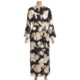 Diamond Tea Pebbled Satin Robe - Quilted Collar (For Women)