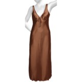 Diamond Tea Satin Charmeuse Nightgown - Sleeveless (For Women)