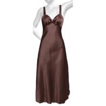 Diamond Tea Satin Nightgown - Sleeveless (For Women) in Chocolate - Closeouts
