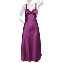 Diamond Tea Satin Nightgown - Sleeveless (For Women) in Plum - Closeouts