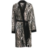 Diamond Tea Short Robe - Silky Print (For Women)