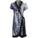 Diamond Tea Short Wrap Robe - Ruffle Trim, Short Sleeve (For Women)