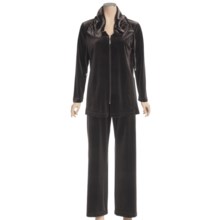 Diamond Tea Velvet Lounge Set (For Women) in Pewter - Closeouts