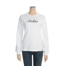 Dickies Cotton T-Shirt - Long Sleeve (For Women) in White - Closeouts