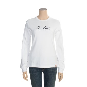Dickies Cotton T-Shirt - Long Sleeve (For Women) in White