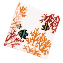 DII Beach-Themed Serving Plate - 12”, Glass in Coral Reef - Closeouts