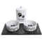 DII Hungry, Thirsty and Spoiled Ceramic Pet Dining Set in See Photo