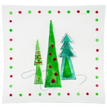 DII Merry and Bright Serving Plate - 12”, Glass in See Photo - Closeouts