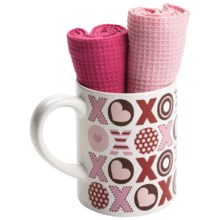 DII Valentine Gift Set - Mug and Dish Towels in Xoxo - Closeouts
