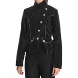 Dimri Velvet Asymmetrical Jacket (For Women)