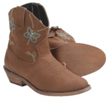 Dingo Butterfly Cowboy Boots (For Youth Girls) in Rust - Closeouts