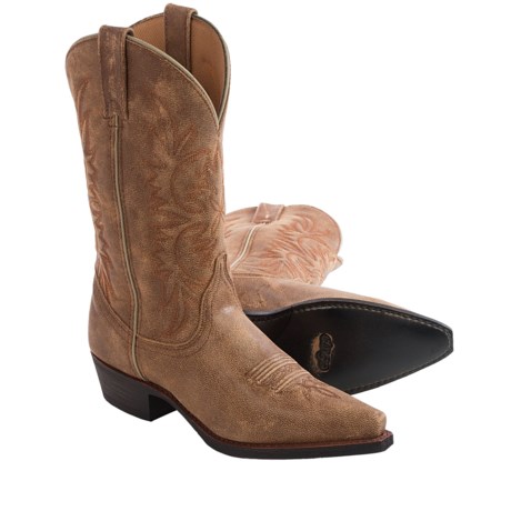 Dingo Crackle Cowboy Boots Leather Snip Toe For Women