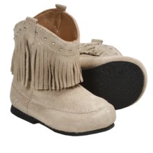 Dingo Suede Fringe Ankle Boots (For Little Girls) in Off White - Closeouts