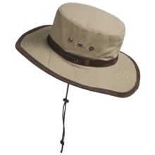 Discovery Expedition Canvas Sailing Hat - UPF 50+ (For Men and Women) in Khaki - Closeouts