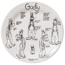 Disney Sketch Book Dinner Plate - Set of 4 in Goofy - Overstock