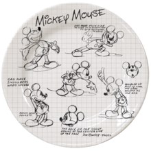 Disney Sketch Book Dinner Plate - Set of 4 in Mickey - Overstock