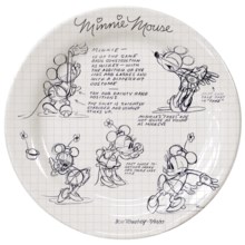 Disney Sketch Book Dinner Plate - Set of 4 in Minnie - Overstock