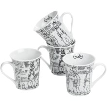 Disney Sketch Book Mugs - Set of 4 in Goofy - Overstock
