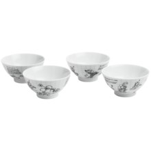 Disney Sketch Book Porcelain Cereal/Soup Bowls - Set of 4 in Minnie - Overstock