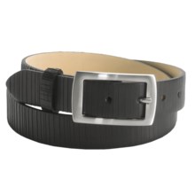 DiStefano Calfskin Leather Belt (For Men) in Black - Closeouts