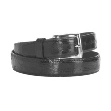 DiStefano Epoch Tanned Crocodile Belt (For Men) in Black - Closeouts