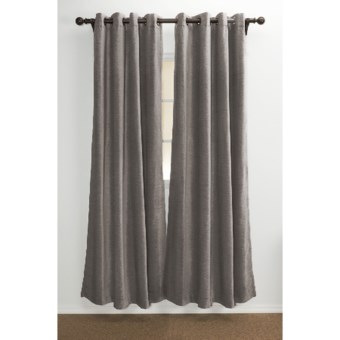 Distinctly Home Lindsay Chenille Curtains - 84", Grommet-Top in Grey