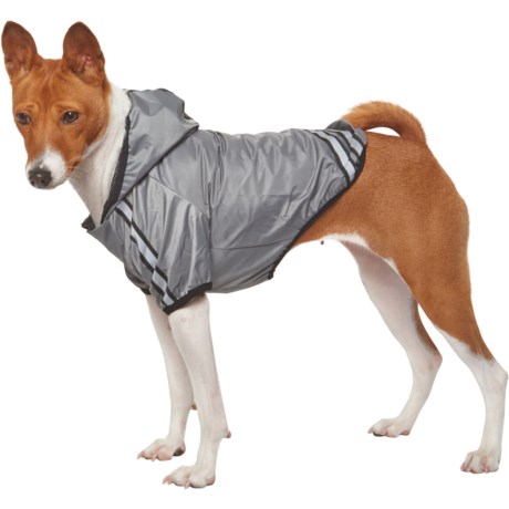 Coleman Dog Raincoat with Stuff Sack - GREY (L )