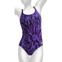 Dolfin Chloroban® DBX Back Competition Suit - UPF 50+ (For Women) in Purple Flyte - Closeouts
