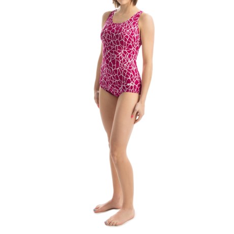 Dolfin Ocean Aquashape Conservative Swimsuit Chloroban UPF 50 For Women