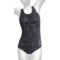 Dolfin Ocean Aquashape Lap Swimsuit - UPF 50+, 1-Piece (For Women) in Grafika Slate