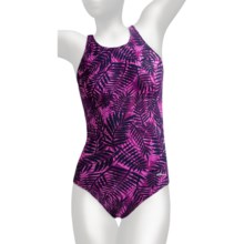 Dolfin Ocean Aquashape Lap Swimsuit - UPF 50+, 1-Piece (For Women) in Palmetto Magenta - Closeouts