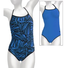 Dolfin Reversible Competition Swimsuit - Chloroban®, Cross Back, 1-Piece (For Women) in Grafika Blue - Closeouts