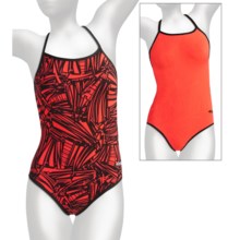 Dolfin Reversible Competition Swimsuit - Chloroban®, Cross Back, 1-Piece (For Women) in Grafika Flash - Closeouts