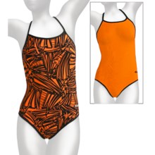Dolfin Reversible Competition Swimsuit - Chloroban®, Cross Back, 1-Piece (For Women) in Grafika Orange - Closeouts